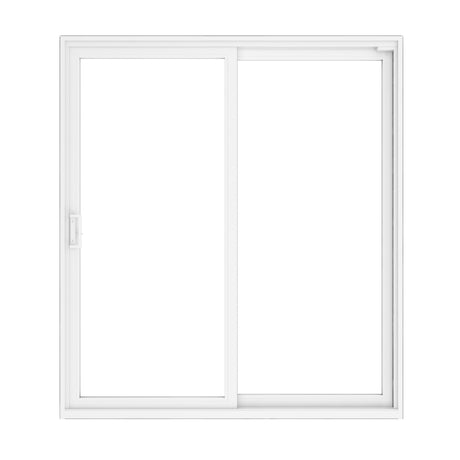2 Panel Sliding White Patio Door (Low-E Clear Glass)
