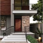 Contemporary 05 fiberglass entry door, shown installed
