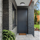 Contemporary 30 fiberglass entry door, shown installed