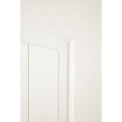 Close-up of the cambertop plank panel on a white Satin Smooth fiberglass door