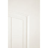 Close-up of the cambertop plank panel on a white Satin Smooth fiberglass door