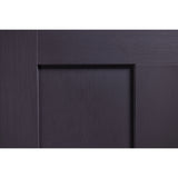 Close-up of the square Shaker panel embossment on a painted fiberglass door