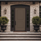 2 Panel Cambertop fiberglass entry door, shown installed