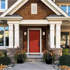 4 Panel Urban steel entry door, shown installed