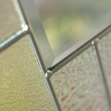 Close-up of Austin glass showing its texture and pattern