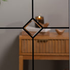 Garrison glass in front of a room, showing how much of the view it hides