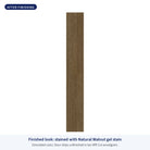 Flush Rift Cut fiberglass sidelite, shown after finishing with Natural Walnut gel stain (simulated color)