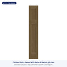 3 Panel Craftsman Rift Cut fiberglass sidelite, shown after finishing with Natural Walnut gel stain (simulated color)