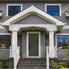 2 Panel Shaker fiberglass entry door, shown installed
