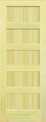 Poplar Interior Door Slab (5 Panel Shaker)