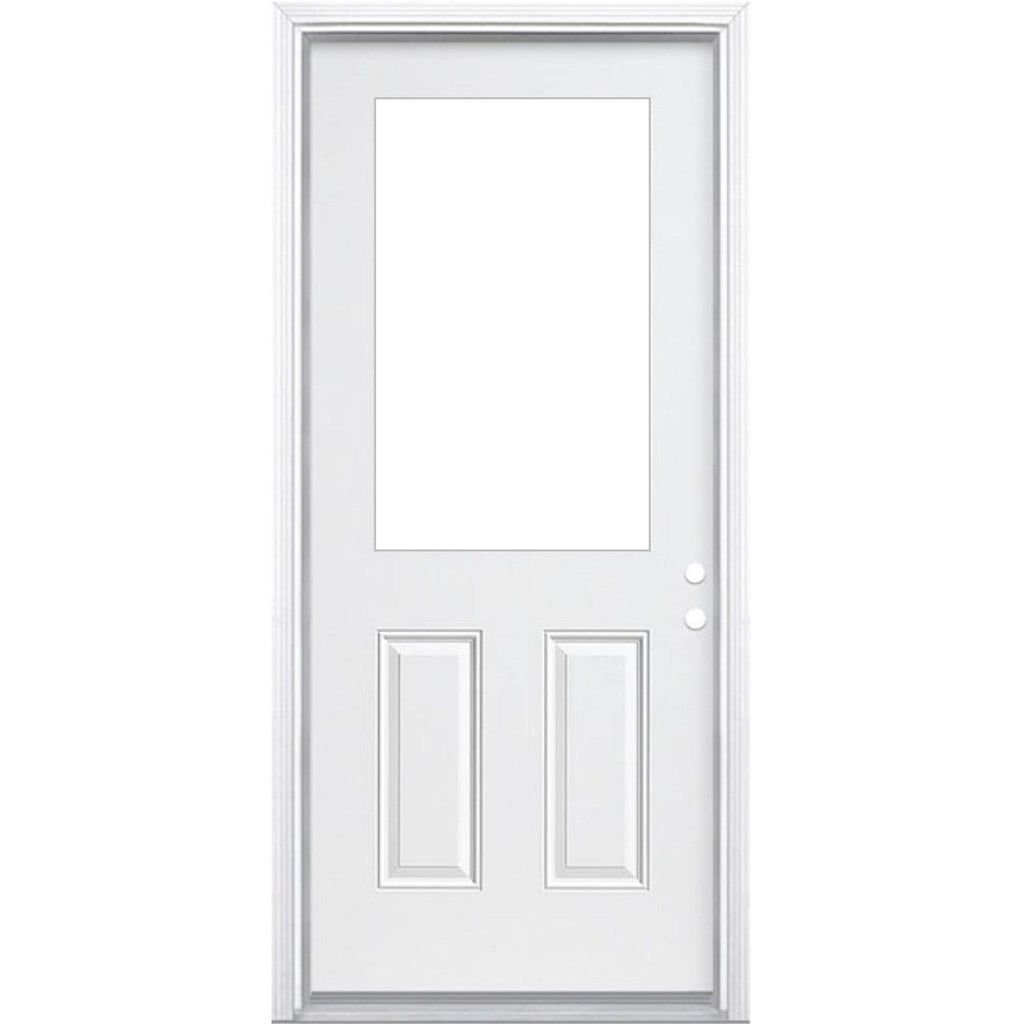 34" x 80" Prehung Smooth Fiberglass Entry Door System (6 Panel) - Pease Doors: The Door Store