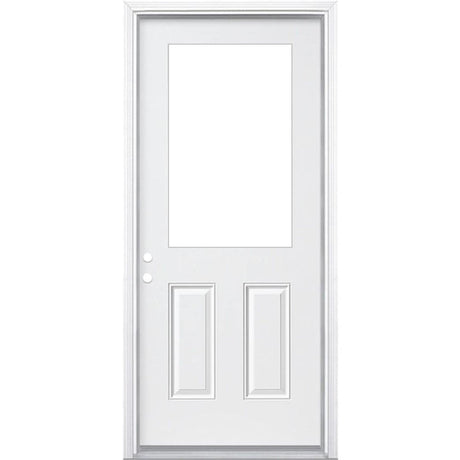 34" x 80" Prehung Smooth Fiberglass Entry Door System (6 Panel) - Pease Doors: The Door Store