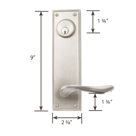 Quincy Sideplate Entry Lockset by Emtek