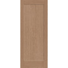Fiberglass entry door, 1 panel shaker, 32" x 80", tan woodgrain finish