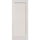 20-minute fire-rated fiberglass entry door, 1 panel shaker, 32" x 80", white satin smooth finish