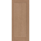 Fiberglass entry door, 1 panel shaker, 34" x 80", tan woodgrain finish