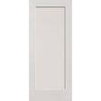 20-minute fire-rated fiberglass entry door, 1 panel shaker, 34" x 80", white satin smooth finish