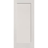 20-minute fire-rated fiberglass entry door, 1 panel shaker, 34" x 80", white satin smooth finish