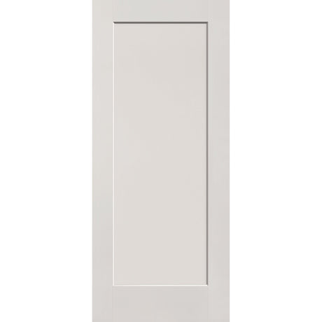 Fiberglass entry door, 1 panel shaker, 34" x 80", white satin smooth finish