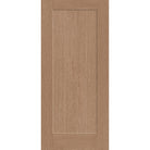 Fiberglass entry door, 1 panel shaker, 36" x 80", tan woodgrain finish