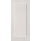 20-minute fire-rated fiberglass entry door, 1 panel shaker, 36" x 80", white satin smooth finish