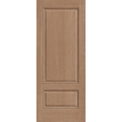 Fiberglass entry door, 2 panel 3/4, 32" x 80", tan woodgrain finish