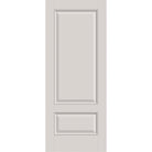 20-minute fire-rated fiberglass entry door, 2 panel 3/4, 32" x 80", white satin smooth finish