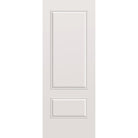 Wood edge steel entry door, 2 panel 3/4, 32" x 84", primed white finish