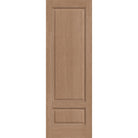 Hurricane-rated fiberglass entry door, 2 panel 3/4, 32" x 96", tan woodgrain finish