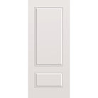 Steel edge entry door, 2 panel 3/4, 34" x 80", primed white finish