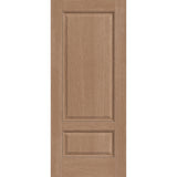 Fiberglass entry door, 2 panel 3/4, 34" x 80", tan woodgrain finish