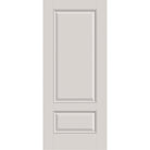 20-minute fire-rated fiberglass entry door, 2 panel 3/4, 34" x 80", white satin smooth finish