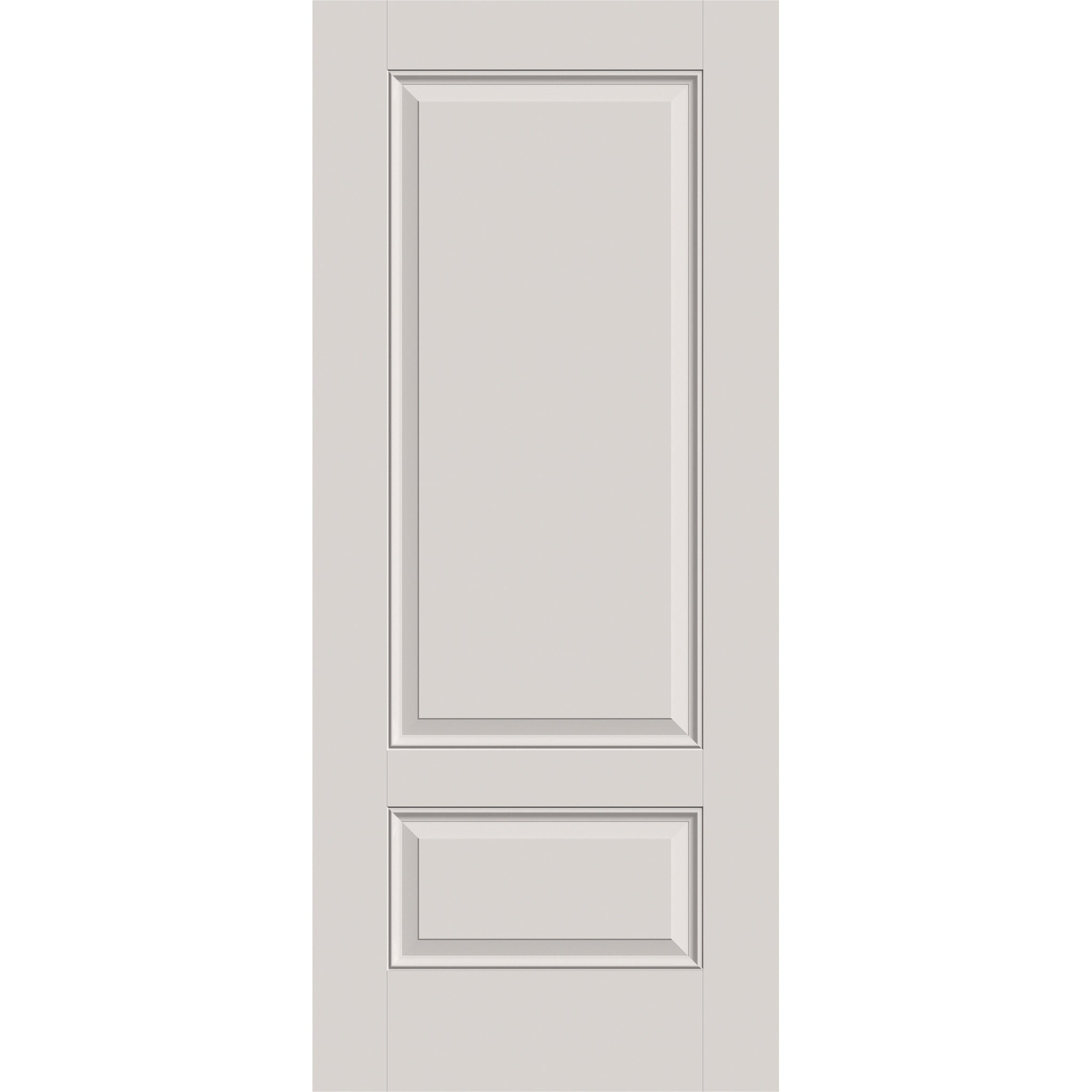 20-minute fire-rated fiberglass entry door, 2 panel 3/4, 34" x 80", white satin smooth finish