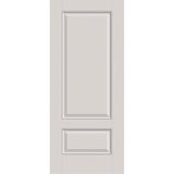 Fiberglass entry door, 2 panel 3/4, 34" x 80", white satin smooth finish
