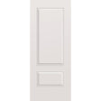 Wood edge steel entry door, 2 panel 3/4, 34" x 84", primed white finish