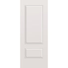 Wood edge steel entry door, 2 panel 3/4, 34" x 84", primed white finish