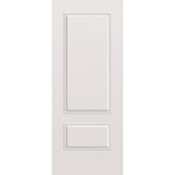 Wood edge steel entry door, 2 panel 3/4, 34" x 84", primed white finish
