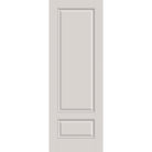 Hurricane-rated fiberglass entry door, 2 panel 3/4, 34" x 96", white satin smooth finish