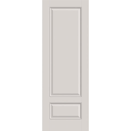 Fiberglass entry door, 2 panel 3/4, 34" x 96", white satin smooth finish