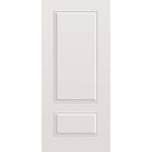 Steel edge entry door, 2 panel 3/4, 36" x 80", primed white finish