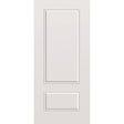 Wood edge steel entry door, 2 panel 3/4, 36" x 80", primed white finish