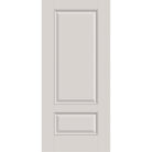 Fiberglass entry door, 2 panel 3/4, 36" x 80", white satin smooth finish
