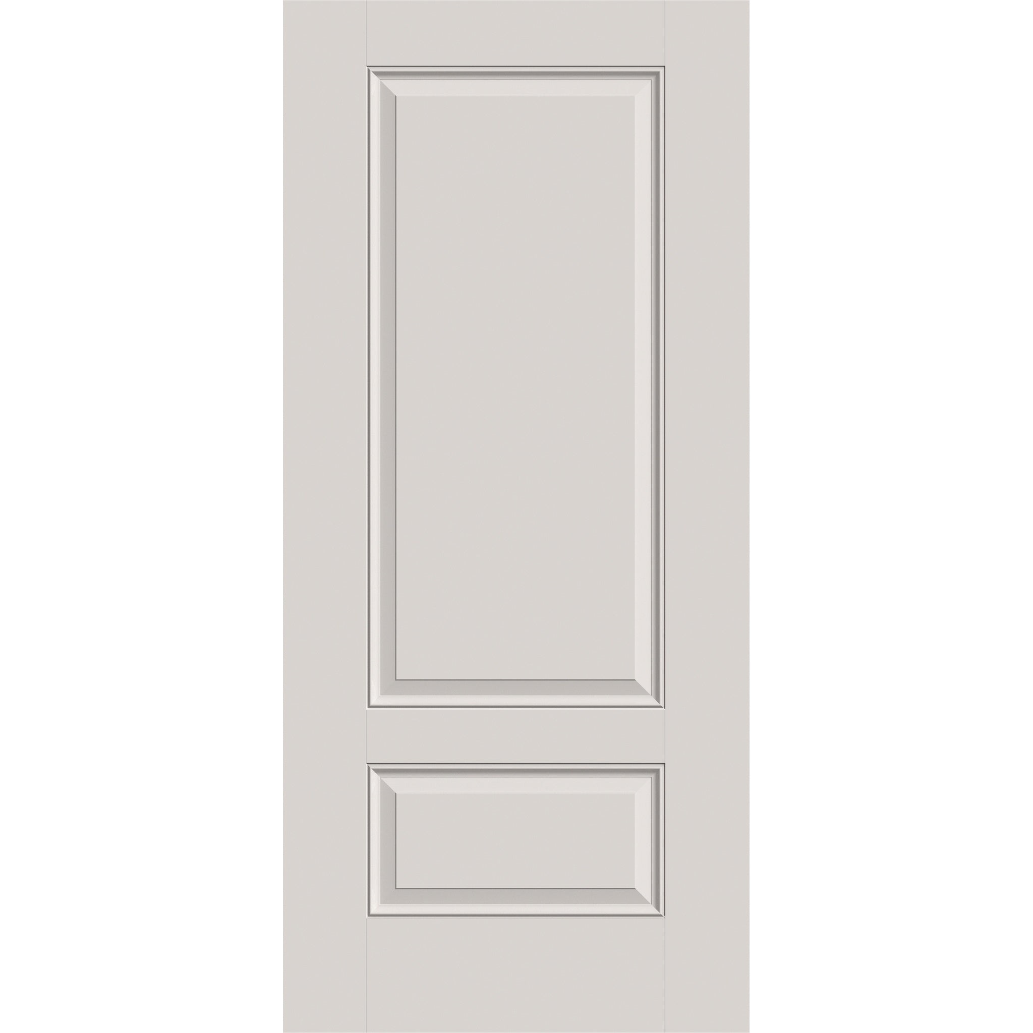 Fiberglass entry door, 2 panel 3/4, 36" x 80", white satin smooth finish