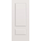 Wood edge steel entry door, 2 panel 3/4, 36" x 84", primed white finish