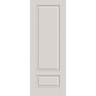 Hurricane-rated fiberglass entry door, 2 panel 3/4, 36" x 96", white satin smooth finish