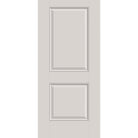 Fiberglass entry door, 2 panel ada, 36" x 80", white satin smooth finish