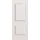 Steel edge entry door, 2 panel cambertop, 32" x 80", primed white finish