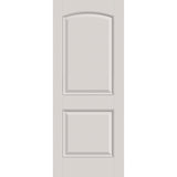 Fiberglass entry door, 2 panel cambertop, 32" x 80", white satin smooth finish