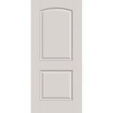 Fiberglass entry door, 2 panel cambertop, 36" x 80", white satin smooth finish