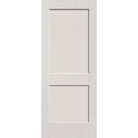 Fiberglass entry door, 2 panel shaker, 32" x 80", white satin smooth finish